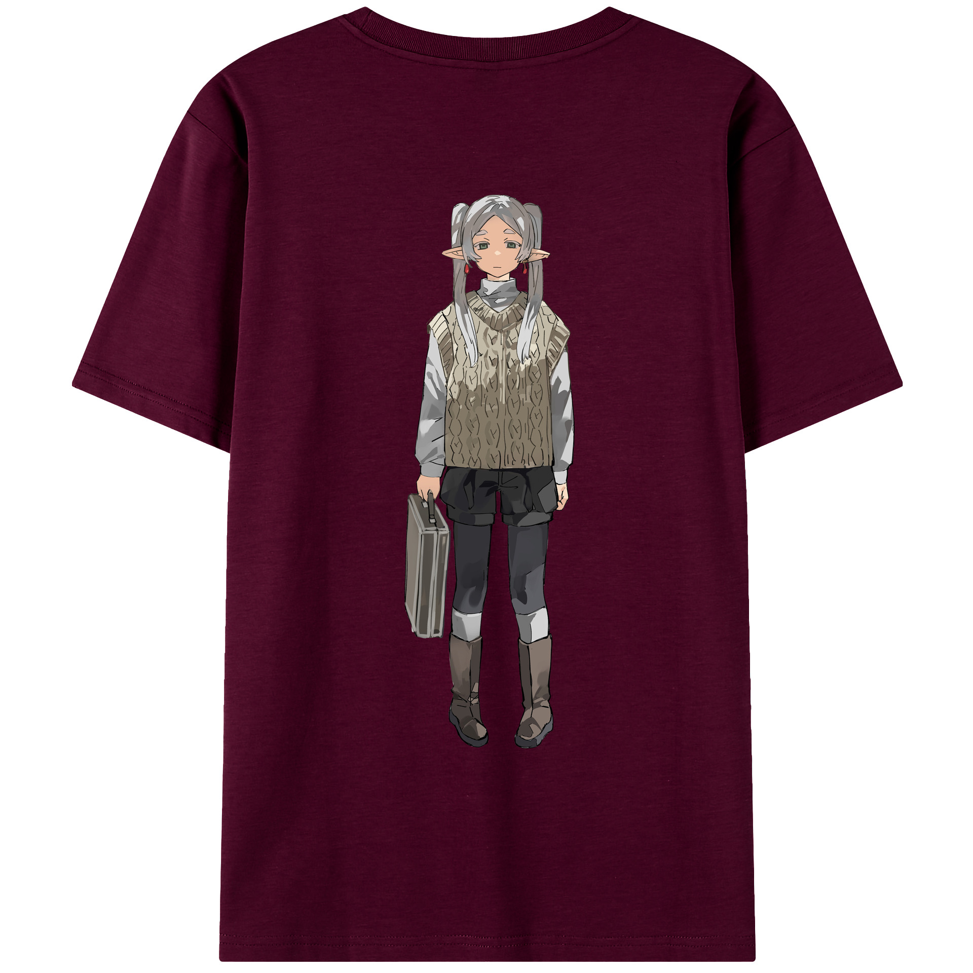 （画像用） 葬送のフリーレン Frieren レディース半袖Tシャツ(バックプリント)